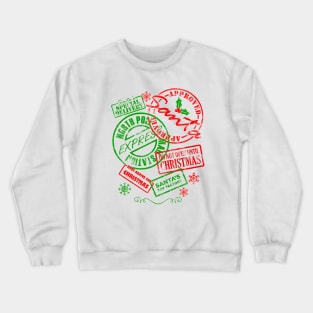 Funny Xmas Stamps Tag Christmas Stamps Funny Xmas Matching Crewneck Sweatshirt